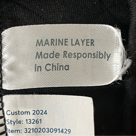 Marine Layer Corbet Black Cropped Quilted Bomber Jacket size Large - Picture 5 of 10